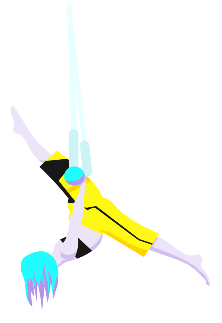 Illustration of trapeze artist