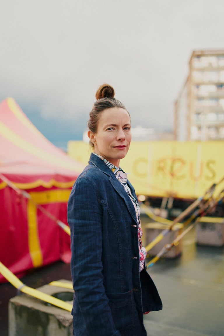 Sade Kamppila in front of the circus